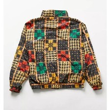 90s Vintage Black Gold Bomber Jacket
