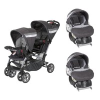 Baby Trend Sit N Stand Double Stroller W/ Flex-loc Car Seat And Car Base (pair) on sale Baby Trend Sit N Stand Double Stroller W/ Flex-loc Car Seat And Car Base (pair) on sale