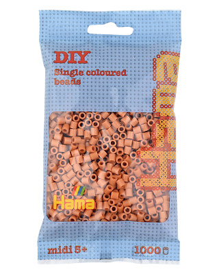 1000 Midi Bügelperlen - Hellbraun 207-21 Ø 5 mm Hama Perlen Steckperlen Beads 
