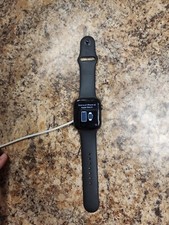 Apple Watch Series 5 44mm Space Gray Aluminium Case with Black Sport Band - S/M