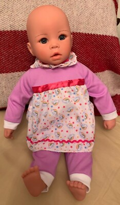 Kingstate 18 Inch Baby Doll With Blue Eyes Purple dress and pants