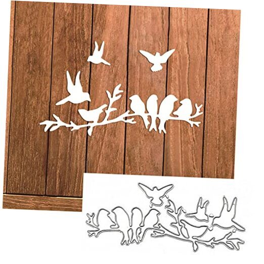 Birds On The Branch Metal Die Cuts, Bird Frame Cutting Dies Stencils DIY