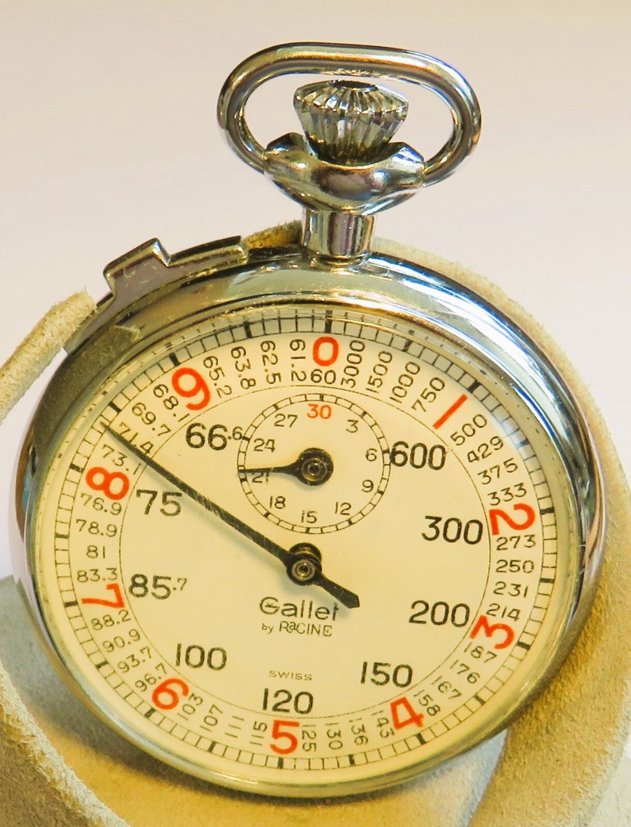 Racine Gallet U-Boot Torpedo Laufzeit Artillerie Stoppuhr WK