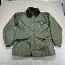Vintage Refrigiwear Jacket Mens Large Green Full Zip Puffer Workwear Made USA