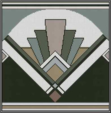 Art Deco Fan Counted Cross Stitch Chart No.38-107 