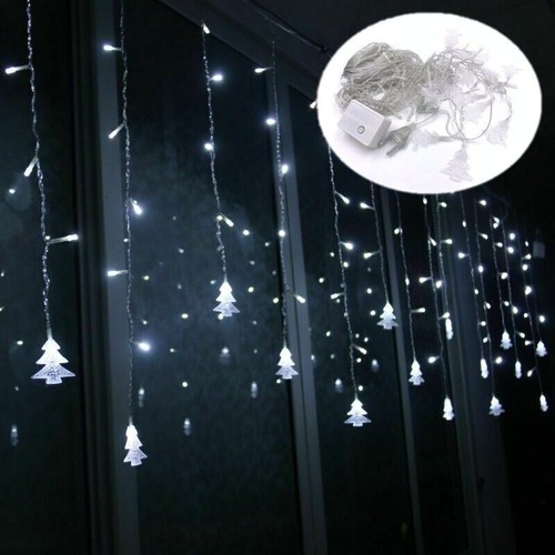 Christmas Icicle Lights Outdoor LED Curtain Fairy String Light Xmas Party Decor - Picture 38 of 41