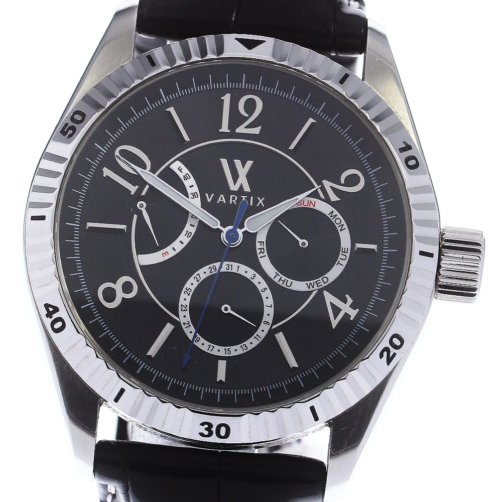 VARTIX ALIVE PR01 Power Reserve Day Date black Dial Automatic Men's Watch_763958