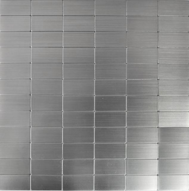 Mosaïque autocollante MOS200-22M100_f - En aluminium argenté et métal