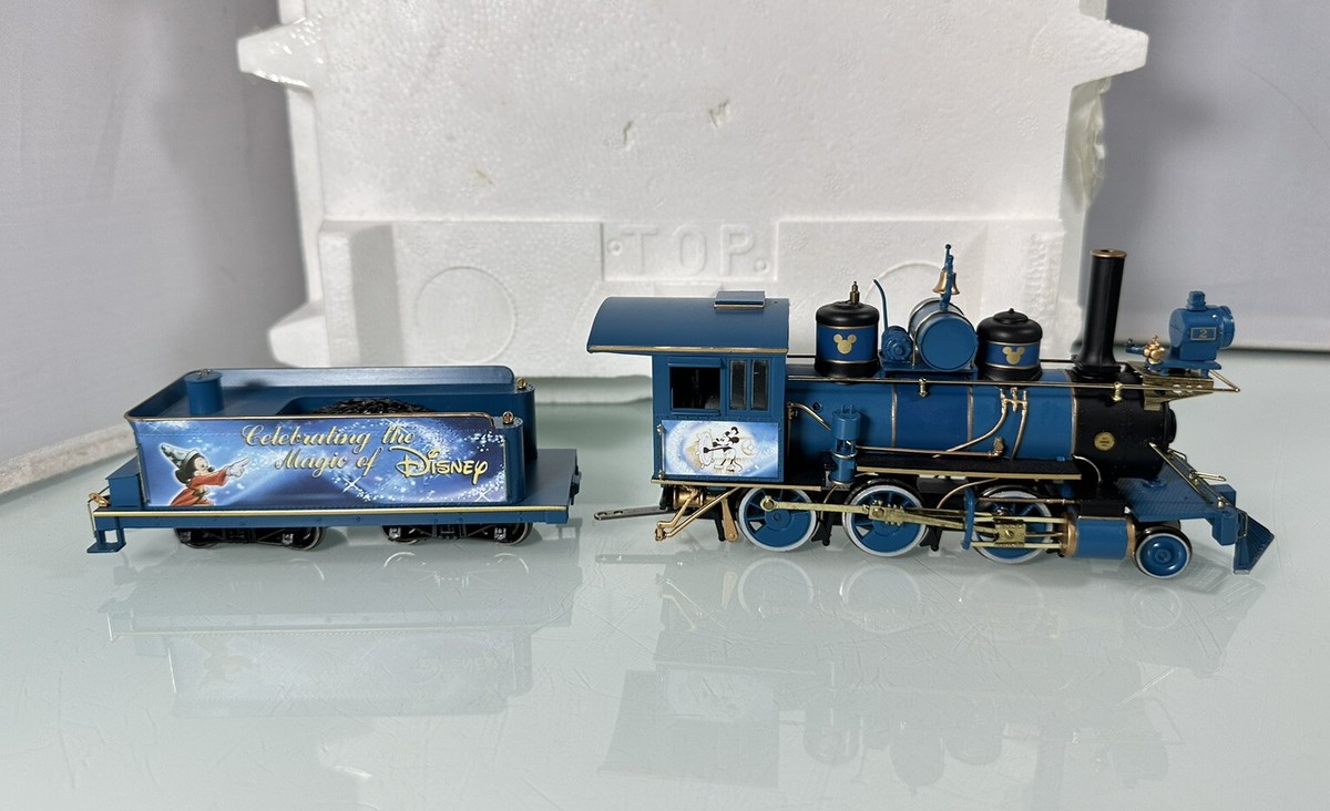 Hawthorne Village Disney Mickey Mouse Blue Steam Locomotive Tender Set  On30
