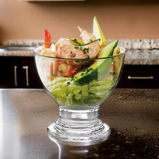 6 Glass Prawn Cocktail Bowls Appetizer Starter Serving Stemmed Dishes Delight