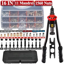 16" Rivet Gun Kit Rivnut Thread Setting Tool Nut Setter NutSert+120/900/1450 Nut