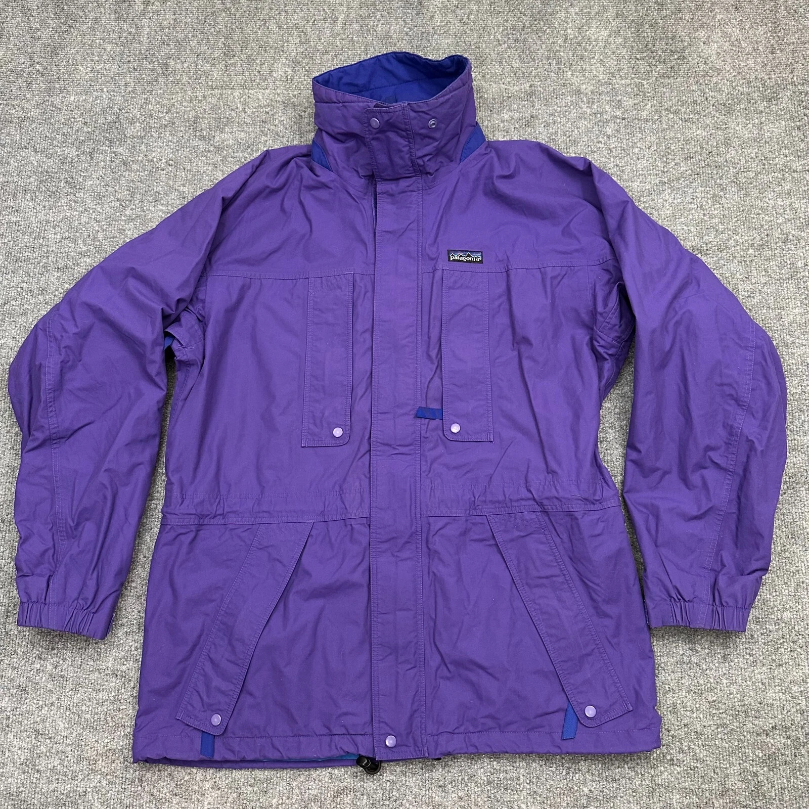 Vintage Patagonia Jacket Parka Men Small Purple Full Zip Ski Snow Storm Mountain