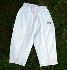 hellblaue Hose Jeans m rosa Deko, Größe 92 , Baumwolle, so praktisch wg Gummizug