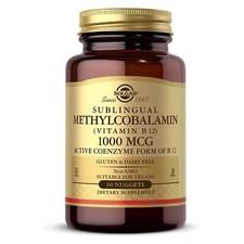 Solgar Methylcobalamin Vitamin B12 1000 mcg 60 Nuggets, Energy metabolism