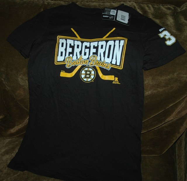Patrice Bergeron jersey t-shirt Boston Bruins GIRL'S large NEW w Tags Reebok | eBay