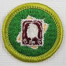 Stamp Collecting Current Plastic Back Merit Badge [MB-189]
