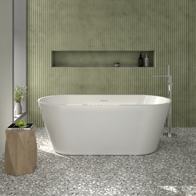 British Baths Roxby ovale freistehende weiße Acryl Badewanne 1600 x 700 - NEU!!!