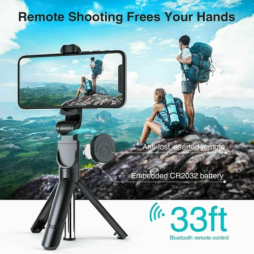 Telescopic Selfie Stick Bluetooth Tripod Monopod Phone Holder for Samsung iPhone - Picture 6 of 12