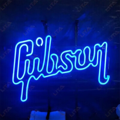 Guitar Gubson Open Music Audio Equipment 20''x16'' Neon Light Sign Lamp Wall Decor