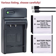 NP-50 NP-50A Battery or USB charger for FUJIFILM FinePix XP100 XP200 X10 X20 XF1