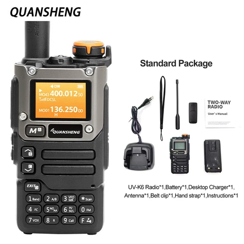 Quansheng UV-K6 Walkie Talkie 5W Radio Typ C Aufladen UHF VHF 200 CH Zwei-Wege Radio - Bild 1 von 40