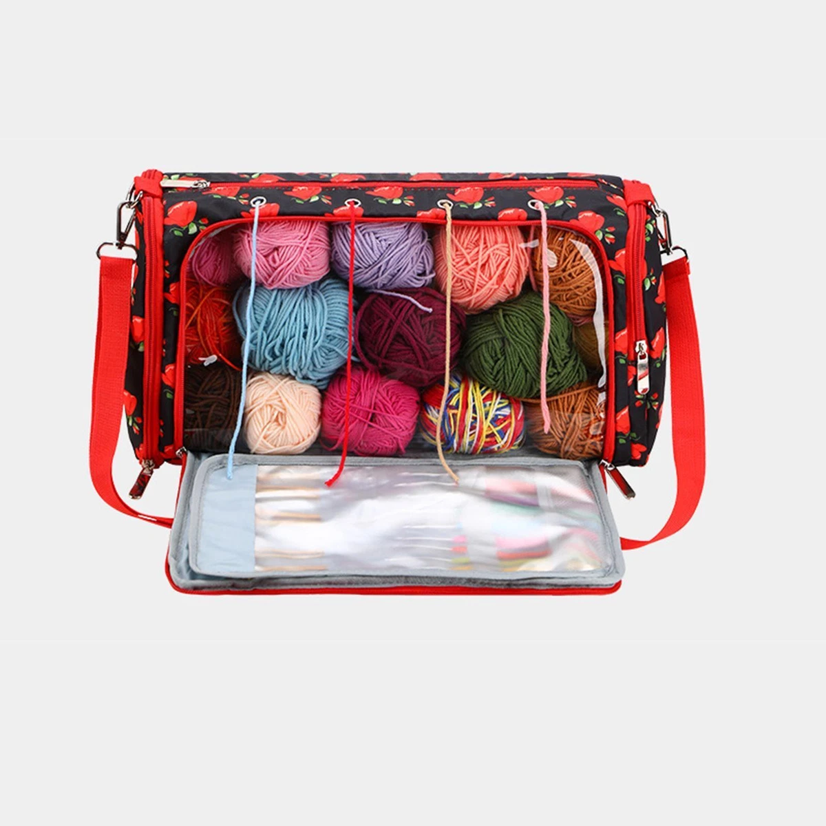 Crochet Tool Storage Bag Large Capacity with 4 Holes Yarn eBay