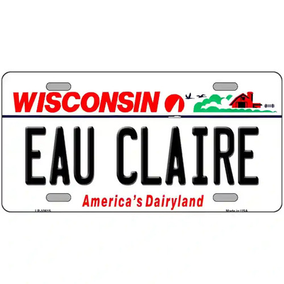 #ad Eau Claire Wisconsin Metal Novelty MINI Plate Size Tag Sign Car Truck Wall Home $19.98