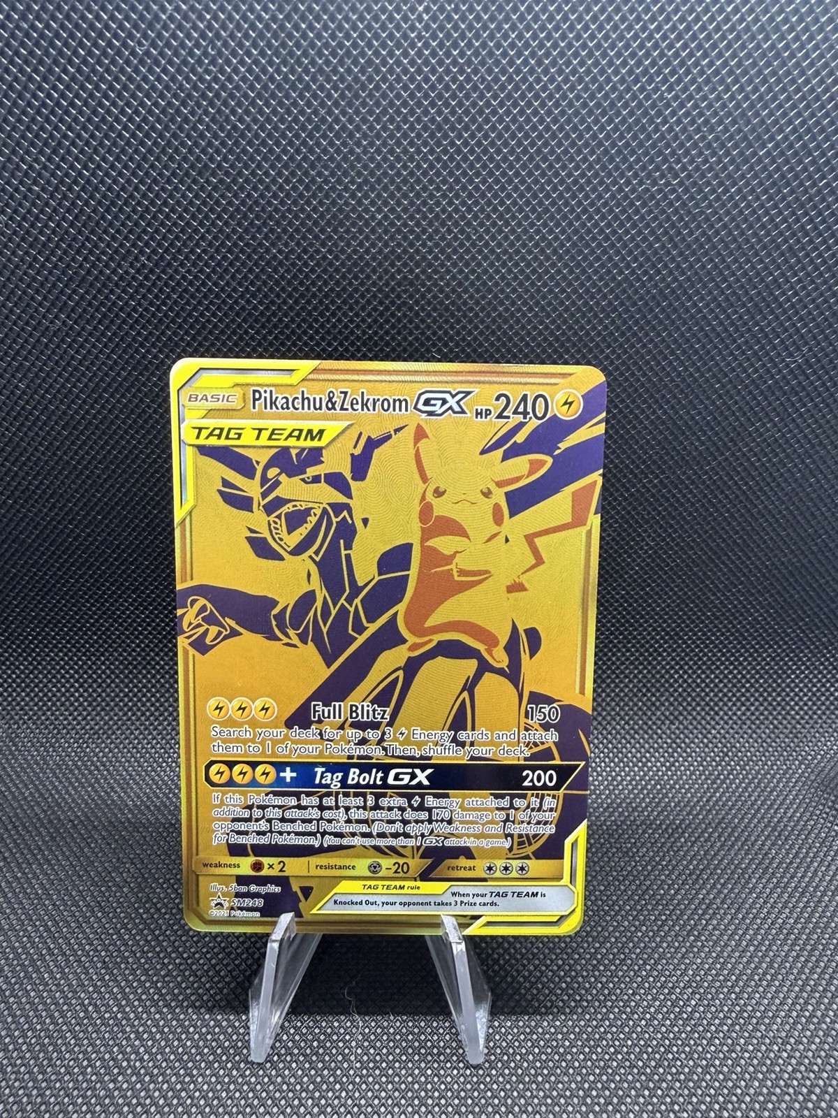 Pikachu & Zekrom GX SM248 Promo Black Star Holo Rare Pokémon TCG NM Card