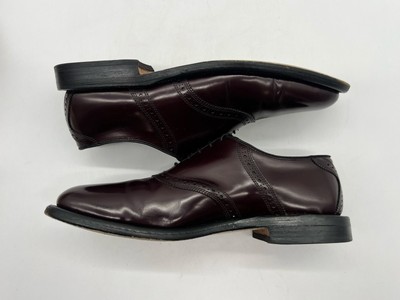 Allen‎ Edmonds Shelton Burgundy / Black  Oxford Dress Shoes US 11 C Vintage Allen Edmonds Shelton Burgundy and Black Saddle  main image 4