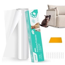 Cat Scratch Furniture Protector, 160"x12" Single-Sided Sticky Couch Protector...