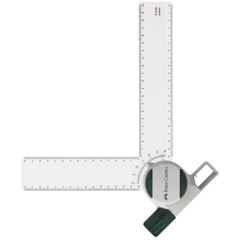 Équerre amovible TK-System Faber-Castell avec guidage fluide pour planches A4 et A3