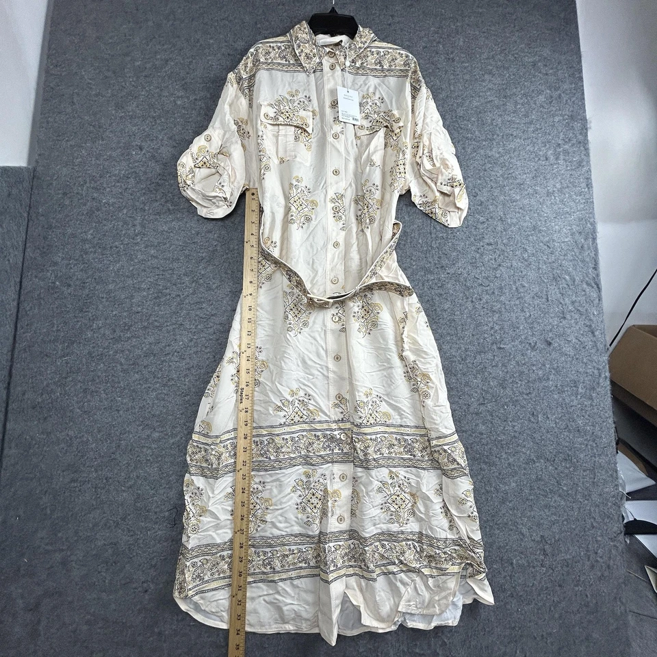 Vestido Zimmermann para mujer 8 puntos utilitarios limón vestido utilitario con cinturón maxi seda Foto 2 de 4
