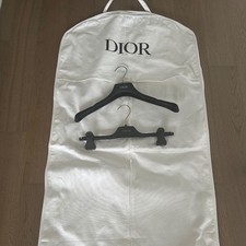 Dior Set of 2 Coat Hangers and White Long Garment Bag