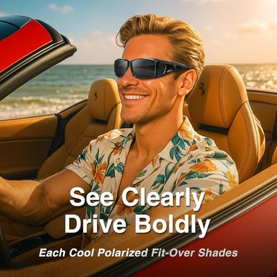 Polarized Over Glasses Sunglasses Wrap Around UV400 for  display picture 1