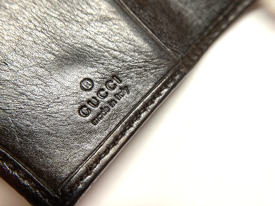 GUCCI VINTAGE GG MICRO GUCCISSIMA COURO CHAVE CARTEIRA ESTOJO ANEL ITÁLIA MARROM - Imagem 2 de 4