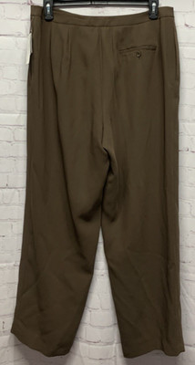 Charter Club Women Katherine Full Length Dress Pants Brown Size Plus 15W New