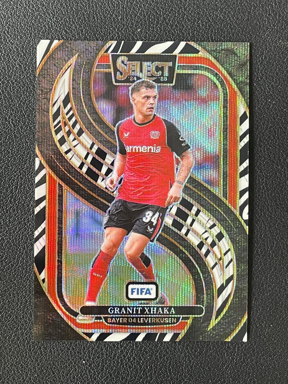 Granit Xhaka 2024-25 Panini Select FIFA Mezzanine Zebra Prizm SSP #130
