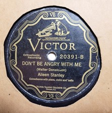 AILEEN STANLEY/JANE GREEN Don't Be Angry With Me VICTOR 20391 78RPM HEAR
