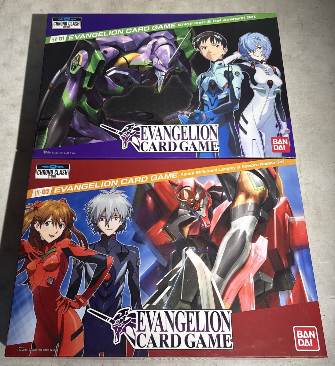 Evangelion Chrono Clash Trading Card Game Anime Bandai Ev-01 Ev-02