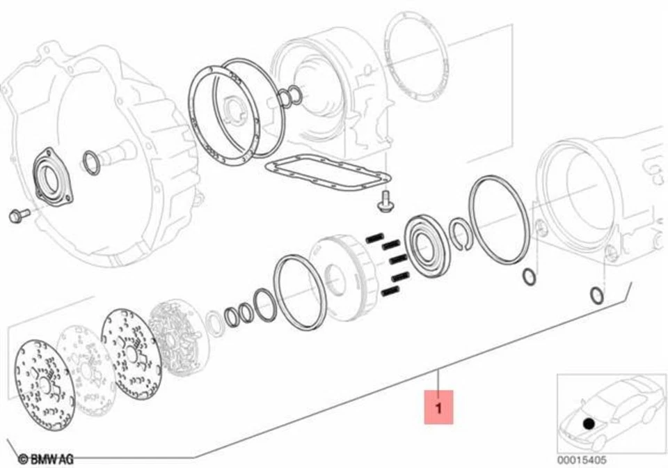 Kit de reparación de placa intermedia original BMW E34 E36 E39 E46 Z3 OEM 24271423311 Foto 2 de 4