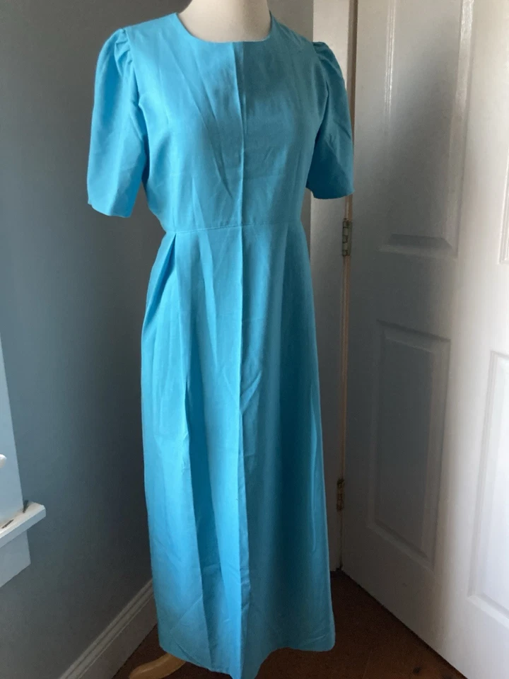 S Handmade Blue Handmaid’s Tale Wife Authentic Amish Long Pleated Dress costume - Image 4 of 4