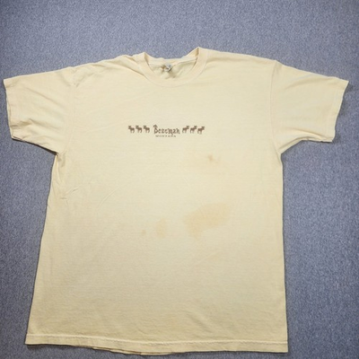 #ad #ad Anvil Bozeman Montana T Shirt Mens XL Yellow Fair Vintage Moose Graphic USA Made $12.99