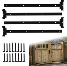 24in Heavy Duty gate Hinges 1760Lbs Capacity, 4 Pcs T-Strap gate Hinges Heavy Du