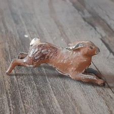 HASE RABBIT BUNNY OSTERN BRITAINS ENGLAND BLEI TIER FIGUR PREWAR 1930er RARE !