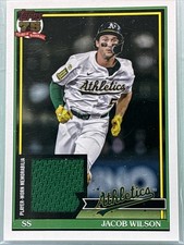 2026 Topps Series 1 - 1991 Topps Baseball Relics Jacob Wilson #91R-JWI (MEM)