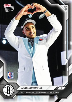 ** PRESALE ** Mikel Brown Jr. 2025-26 NBA Topps NOW Card MBRO Nets RC