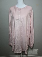 NWT Amazon Essentials Womens Tunic Top XXL Striped Pink White Minimalist Cruise 