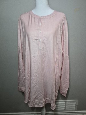NWT Amazon Essentials Womens Tunic Top XXL Striped Pink White Minimalist Cruise 