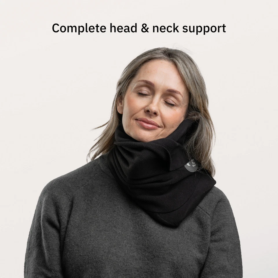 Almohada de avión de viaje trtl - Experiencia de sueño real en vuelos largos - Gris Foto 2 de 4