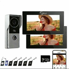 2-Wired Video Intercom System, 7 Inches Video Doorbell Camera with Monitor,